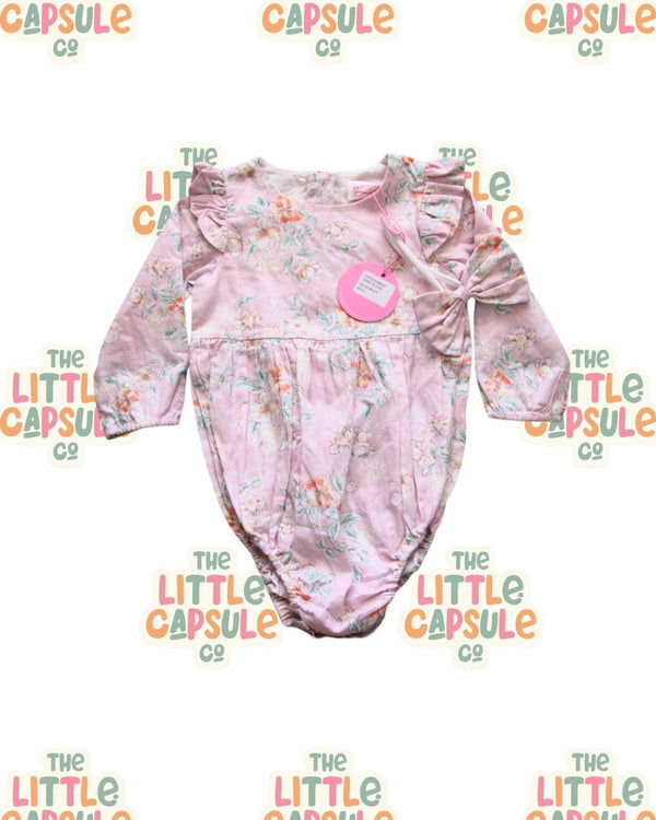 La Sienna Pink Playsuit with Head Bow