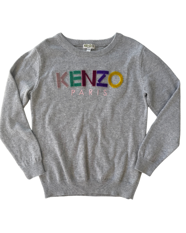 Kenzo Grey Logo Jumper