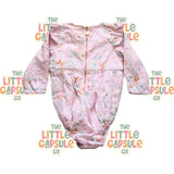 La Sienna Pink Playsuit with Head Bow