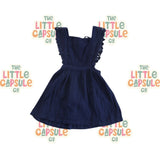 Jamie Kay Blue Cotton Pinny Dress