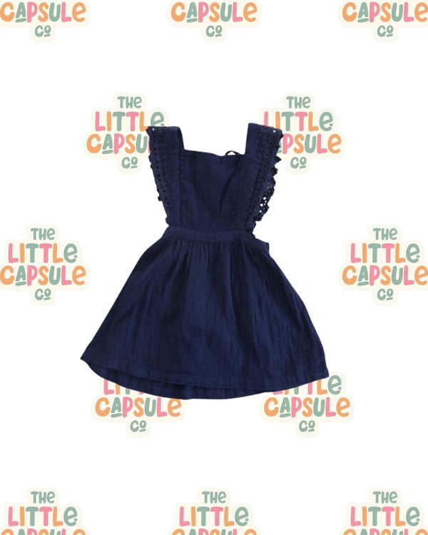 Jamie Kay Blue Cotton Pinny Dress