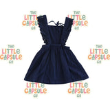 Jamie Kay Blue Cotton Pinny Dress