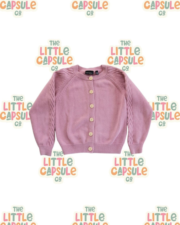 Rock Your Kid Pink Knit Cardigan