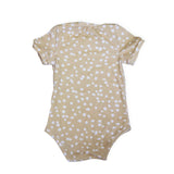 Two Darlings Beige & White Dot Cotton Bodysuit
