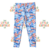 With Love for Kids Blue Floral Leggings