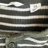 Country Road Green & Crème Waffle Long Sleeve Top