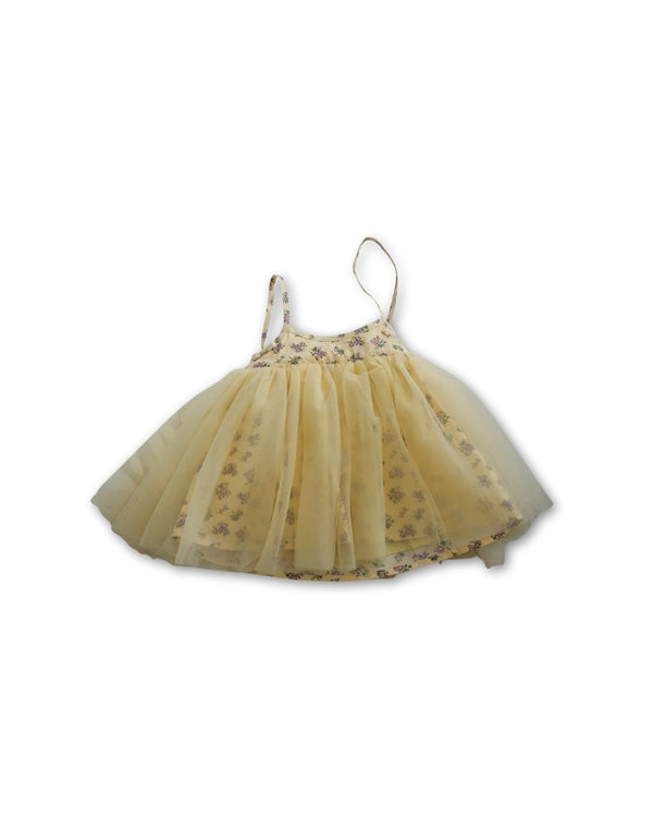 Aubrie Yellow Floral Cotton Pinny