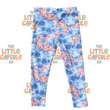 With Love for Kids Blue Floral Leggings