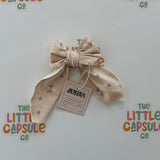 Bencer & Hazelnut Beige Clip-On Hair Bow