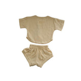 Worrn Chunky Cotton Rib Short & Tee Set