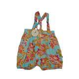 Lacey Lane Blue Floral Cotton Overalls
