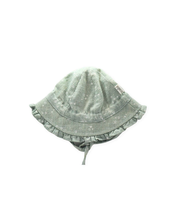 Toshi Sunhat Sage Floral with Frill