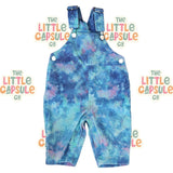 Kip & Co Blue & Purple Tie-Dye Overalls