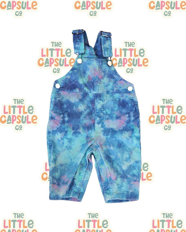 Kip & Co Blue & Purple Tie-Dye Overalls