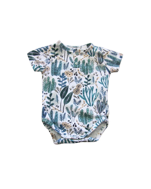 Snuggle Hunny Leaf Print Romper
