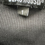 Beau Hudson Black Cotton Rib Cardigan