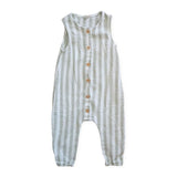 Quincy Mae Taupe Stripe Jumpsuit
