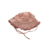Toshi Sunhat Pink Floral with Frill