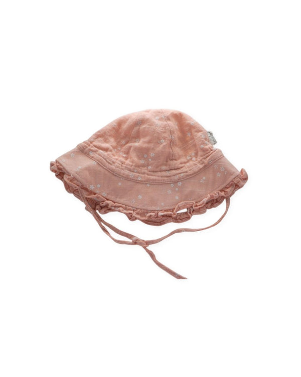Toshi Sunhat Pink Floral with Frill