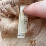 Rylee + Cru Taupe Embroidered Playsuit