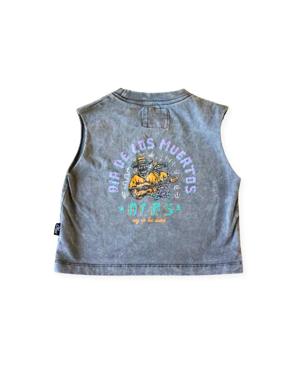 Olas Mini Skeleton Mariachi Band Sleeveless Shirt