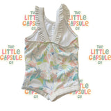 Janie and Jack Floral One Piece Swimmers