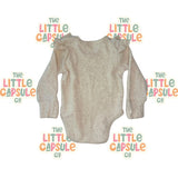 Susukoshi Taupe Long Sleeve Bodysuit