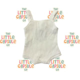 Mini Zali White Cotton Playsuit