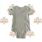 India + Grace  Blue-Grey Bodysuit