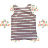 Beau Hudson Taupe Stripe Singlet