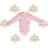 La Sienna Pink Rib Bodysuit
