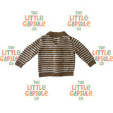 Country Road Brown Stripe Knit Cardigan