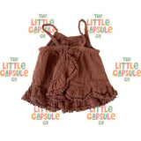 Jamie Kay Brown Top & Bloomer Set