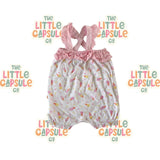 Sprout Heritage Pink Ice Cream Print Playsuit