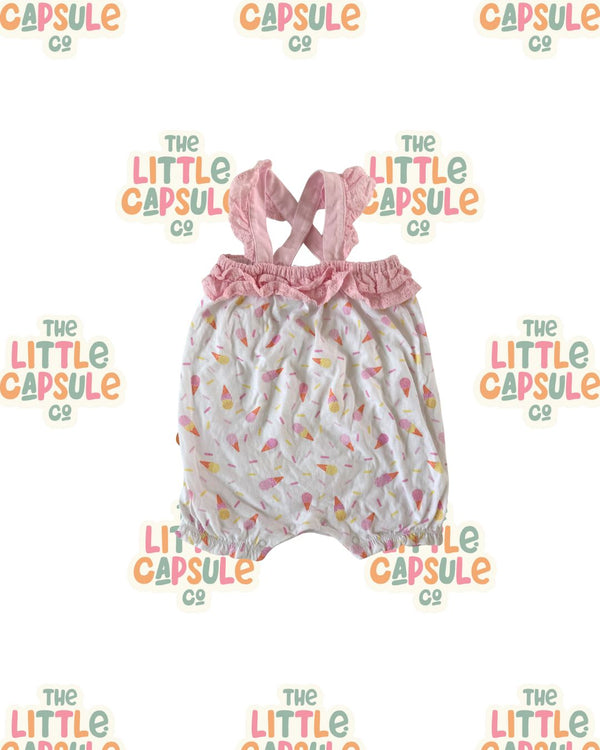 Sprout Heritage Pink Ice Cream Print Playsuit
