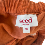 Seed Burnt Orange Corduroy Skirt