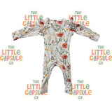 Snuggle Hunny White Floral Romper