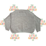 La Sienna Light Grey Cable Knit Jumper
