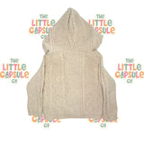 Jamie Kay Taupe Knit Hooded Cardigan