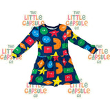 Minti Fun Shape Print Dress