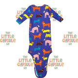 Gorman Kids Purple Dog Print Wrap