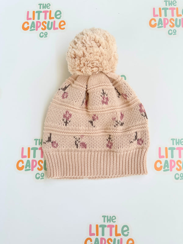 Jamie Kay Thick Knit Beanie with Pom Pom
