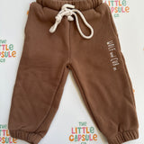 Wolf & Cub Tan Lolo Logo Trackies
