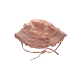 Toshi Sunhat Pink Floral with Frill