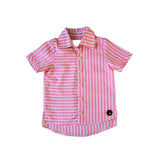 My Brother John Pink & White Stripe Shirt