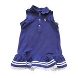 Ralph Lauren Navy Lace Hem Dress