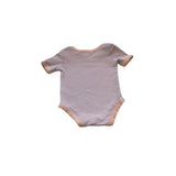 Susukoshi Purple Bodysuit with Pink Trim