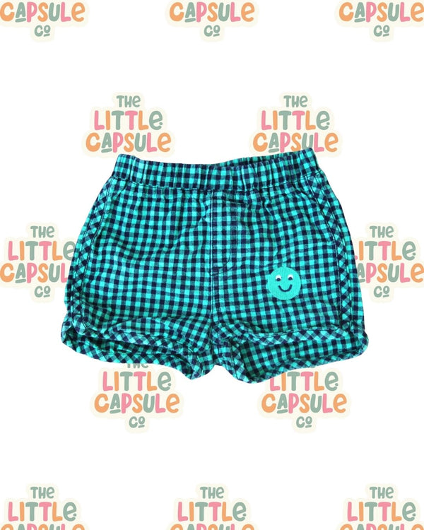 Seed Green & Black Check Shorts
