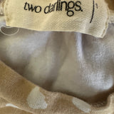 Two Darlings Beige & White Dot Cotton Bodysuit