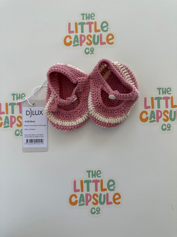 Dlux Pink Crochet Booties